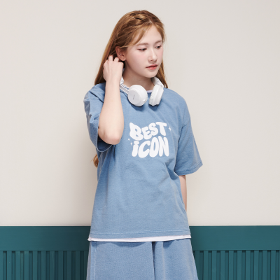 [에꼴리에] 여자 여름이월 4.5부 데님피그먼트티(25B3759)