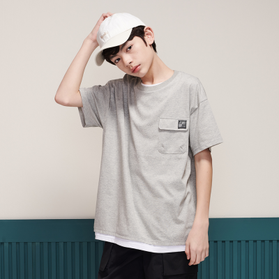 [에꼴리에] 남자 여름이월 4.5부 입체포켓 레이어드 티(25B1709)