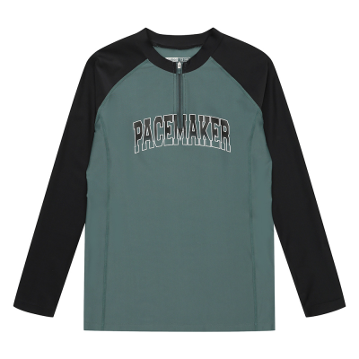 [에꼴리에] 남자 여름이월 배색라글란반집업래쉬가드티(25B0408)