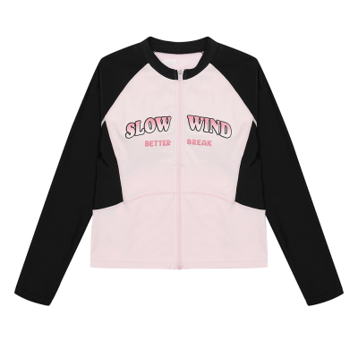 [에꼴리에] 여자 여름이월 그라레터링래쉬가드점퍼(25B0154)