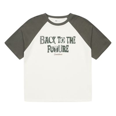 [소이] 남자 여름이월 5부 카키배색 래글런티(25M1419)