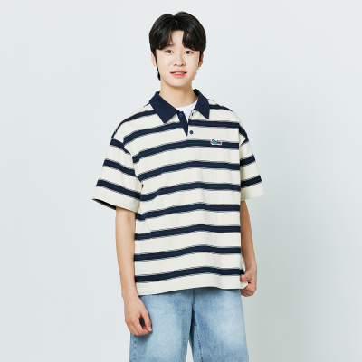 [소이] 남자 여름이월 5부 스트라이프 오픈카라티(25M1412)