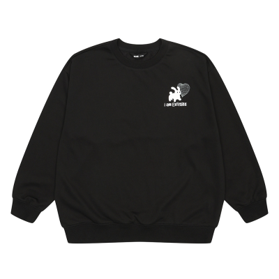 [소이] 여자 봄이월 블랙바니크렉맨투맨티(25F5781)