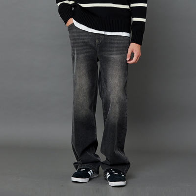 [소이] 남자 봄이월 와이드블랙진(25F0206)