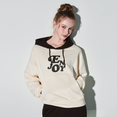 [틴톡] 여자 가을신상 브라운 배색 셋업 후드티(25QT757)