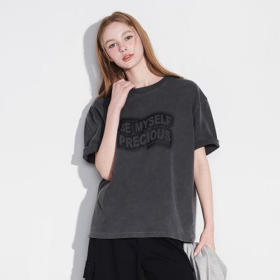 [틴톡] 여자 봄이월 5부특양면피그먼트티(25QT483)