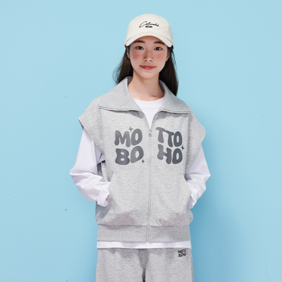 [에꼴리에] 여자 가을신상 레터포인트 오픈카라조끼(25C0781)