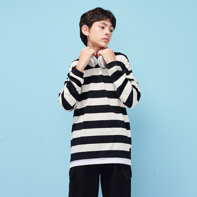 [에꼴리에] 남자 가을신상 스트라이프 레이어드 라운드티(25C0406)