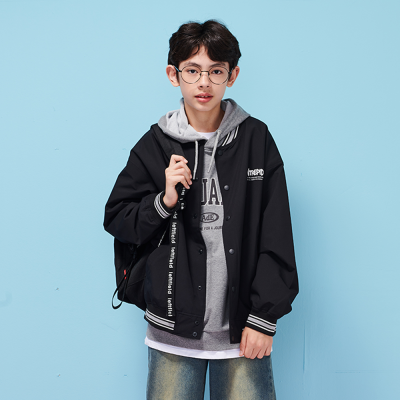 [에꼴리에] 남자 가을신상 스트릿 블랙 바시티 점퍼(25C0102)