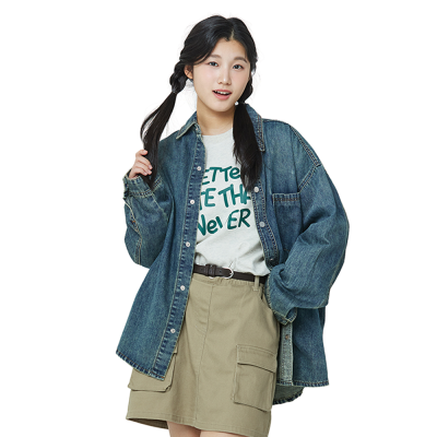 [소이] 남자 가을신상 루즈핏셔츠형데님자켓(25F1501)