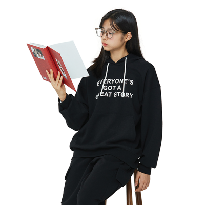 [소이] 여자 봄이월 블랙후드셋업티(25F0753)