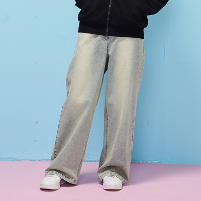 [에꼴리에] 여자 봄이월 빅와이드 애쉬블루진(25C0256)