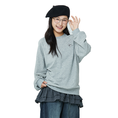 [소이] 여자 봄이월 비숑자수래글런맨투맨티(25F0454)