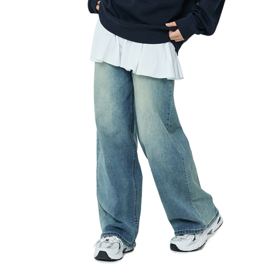 [소이] 여자 봄이월 와이드하이라이트워싱진(25F0258)