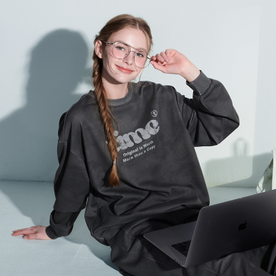 [틴톡] 여자 가을신상 빈티지프린트맨투맨(25QT755)