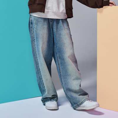 [에꼴리에] 여자 가을신상 벌룬세미와이드 애쉬블루진(25C1256)