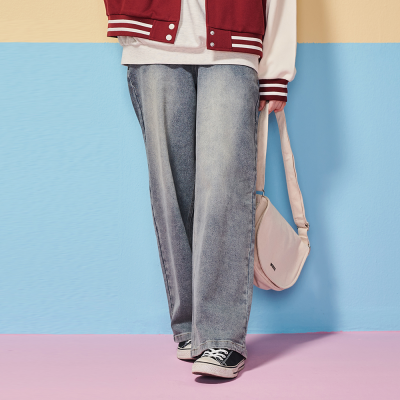 [에꼴리에] 여자 가을신상 와이드 빈티지블루 워싱진(25C0254)