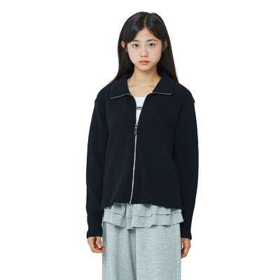 [소이] 여자 가을신상 케이블니트라이크카라점퍼(25F5151)