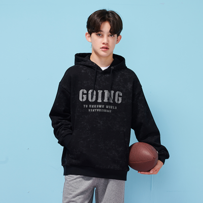 [에꼴리에] 남자 봄이월 빈티지전판프린트후드티(25C1404)