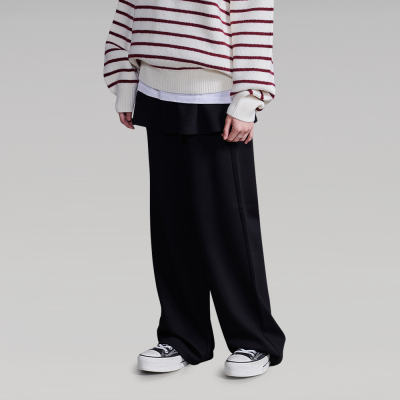 [에꼴리에] 여자 겨울신상 스커트 레이어드 와이드 바지(25D0283)