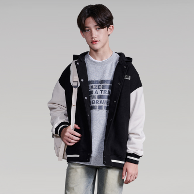 [에꼴리에] 남녀공용 겨울신상 바시티본딩점퍼(25D0105)