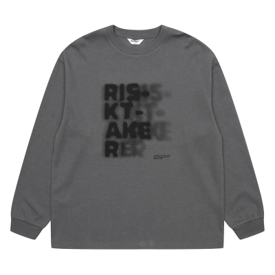 [에꼴리에] 남자 겨울신상 블러레터링특양면라운드티(25D0436)