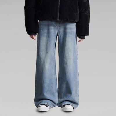 [에꼴리에] 여자 겨울신상 배기와이드 백포켓진(25D0257)