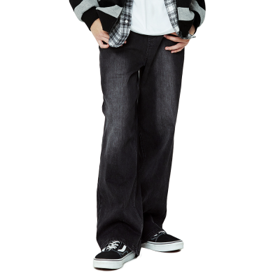 [소이] 남자 겨울신상 와이드본딩블랙진(25W1207)