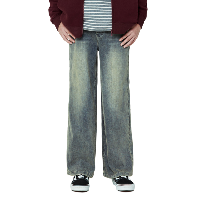 [소이] 남자 겨울신상 와이드기모빈티지진(25W0208)