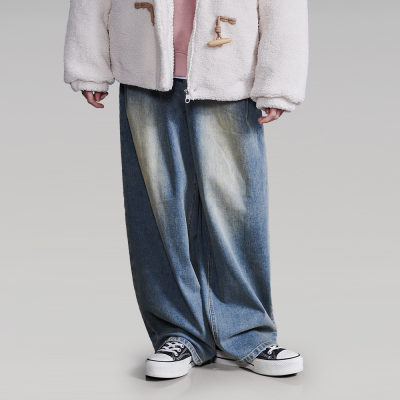 [에꼴리에] 여자 겨울신상 원턱 벌룬와이드 빈티지진(25D5257)