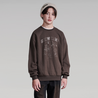 [에꼴리에] 남자 겨울신상 드로잉 일러스트 맨투맨티(25D1409)