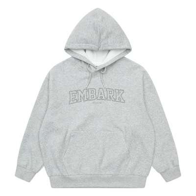 [에꼴리에] 남자 겨울신상 입체자수 레터링 본딩후드티(25D1407)