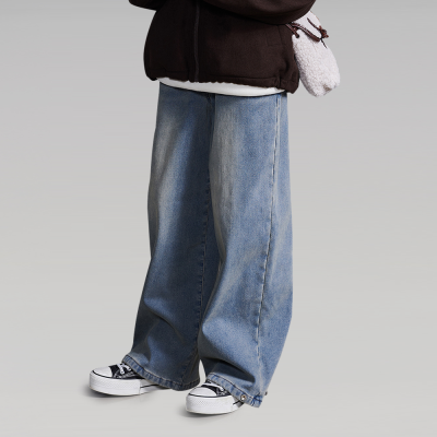 [에꼴리에] 여자 겨울신상 밍크본딩 스냅와이드진(25D1260)