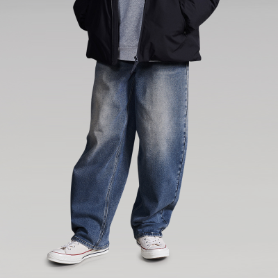 [에꼴리에] 남자 겨울신상 벌룬 와이드 빈티지 워싱진(25D1205)