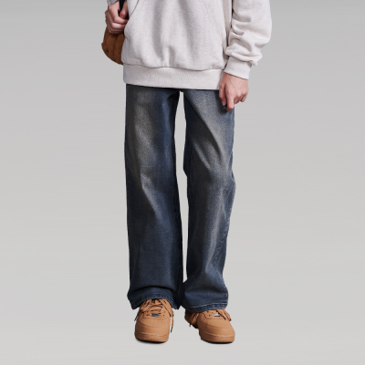 [에꼴리에] 남녀공용 겨울신상 스트레이트 다크워싱진(25D0204)