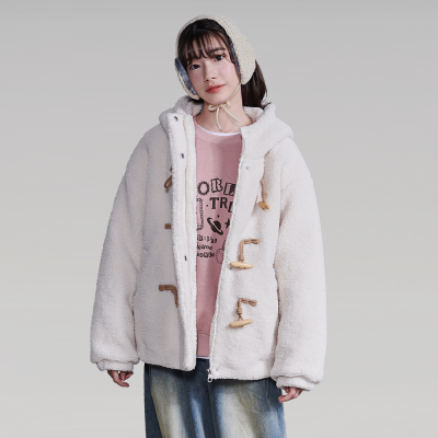 [에꼴리에] 여자 겨울신상 토글장식 양털패딩점퍼(25D0157)