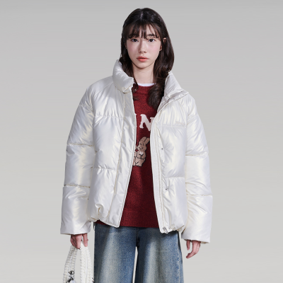 [에꼴리에] 여자 겨울신상 펄글로시라글란웰론점퍼(25D0154)