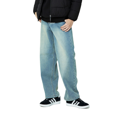 [소이] 남자 겨울신상 커브드밍크본딩 빈티지진(25W1209)