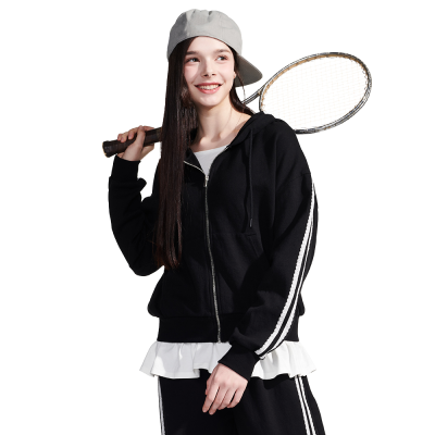 [틴톡] 여자 봄신상 레이스 트랙 후드집업 점퍼(26OT751)