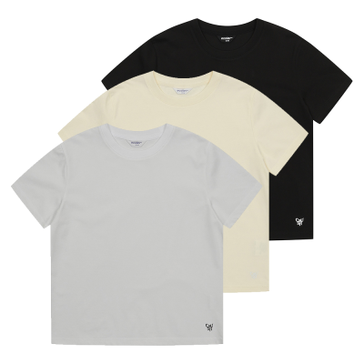 [에꼴리에] 여자 봄신상 기본핏무지반팔티(26AB451)