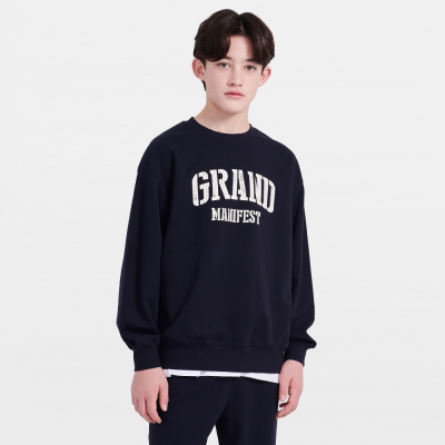 [에꼴리에] 남자 봄신상 립배색 특양면 셋업 맨투맨티(26A0701)