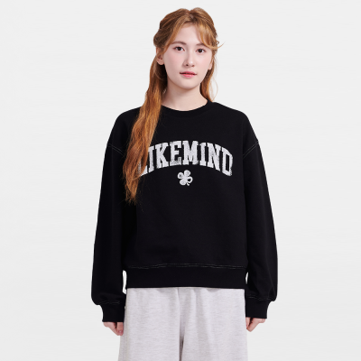 [에꼴리에] 여자 봄신상 배색스티치 맨투맨티(26A0455)