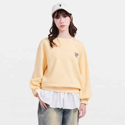 [에꼴리에] 여자 봄신상 빈티지옐로우 맨투맨티(26A0453)