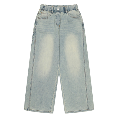 [에꼴리에] 여자 봄신상 절개와이드 빈티지 연청진(26A0254)