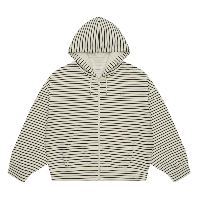 [에꼴리에] 여자 봄신상 스트라이프루즈핏후드점퍼(26A0152)