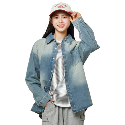 [소이] 남녀공용 봄신상 블루데님셔츠(26S1302)