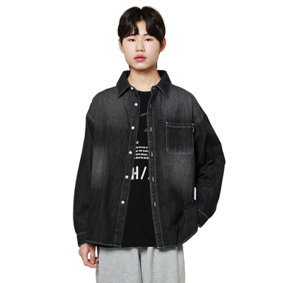 [소이] 남녀공용 봄신상 블랙데님셔츠(26S1301)