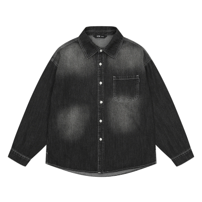 [소이] 남녀공용 봄신상 블랙데님셔츠(26S1301)