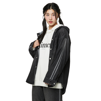 [소이] 여자 봄신상 2선블랙데님후드점퍼(26S1154)