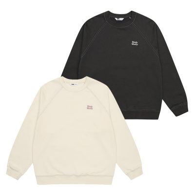 [소이] 여자 봄신상 배색스티치래글런맨투맨티(26S0453)